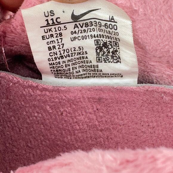 Nike Novice Snow Boots Preschool Girls 11C Hot Pink Fur Trim High Top AV8339-600 - Picture 10 of 10